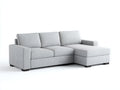 Canapé d'angle - Tissu - 300 x 170 x 85 cm - Gris clair - Style moderne avec méridienne