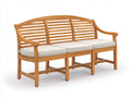 Banc de jardin - Bois-Tissu - 190 x 78 x 95 cm - Bois naturel-Blanc - Style classique extérieur
