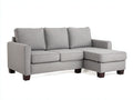 Canapé d'angle - Tissu - 260 x 160 x 85 cm - Gris clair - Style moderne avec méridienne