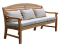 Banc de jardin - Bois-Tissu - 190 x 78 x 95 cm - Bois naturel-Blanc - Style classique moderne