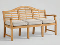 Banc de jardin - Bois-Tissu - 190 x 78 x 95 cm - Bois naturel-Beige - Style classique moderne