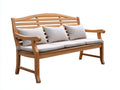 Banc de jardin - Bois-Tissu - 190 x 75 x 95 cm - Bois naturel-Blanc - Style classique extérieur