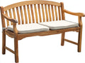 Banc de jardin - Bois-Tissu - 170 x 70 x 90 cm - Bois naturel-Blanc - Style classique extérieur