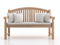 Banc de jardin - Bois-Tissu - 180 x 75 x 95 cm - Bois naturel-Blanc - Style nordique moderne