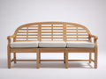 Banc de jardin - Bois-Tissu - 200 x 80 x 95 cm - Bois naturel-Gris clair - Style contemporain